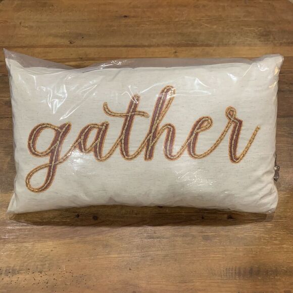 Martha Stewart Collection “Gather” Decorative Pillow 14”X 24” New Thanksgiving - Picture 1 of 3